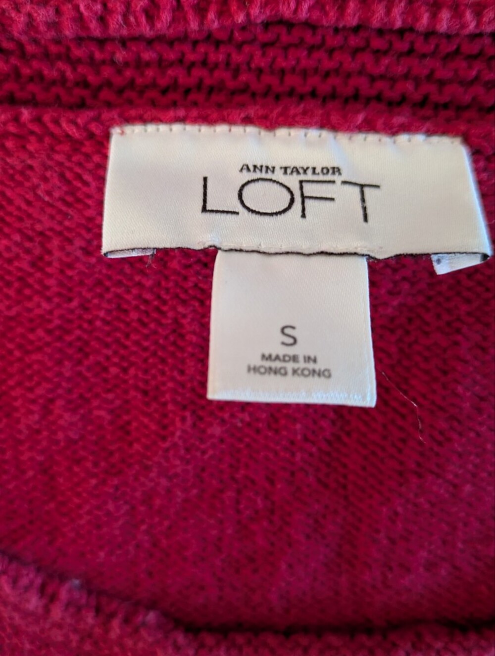 Loft Red SweaterSmall - Picture 3 of 6